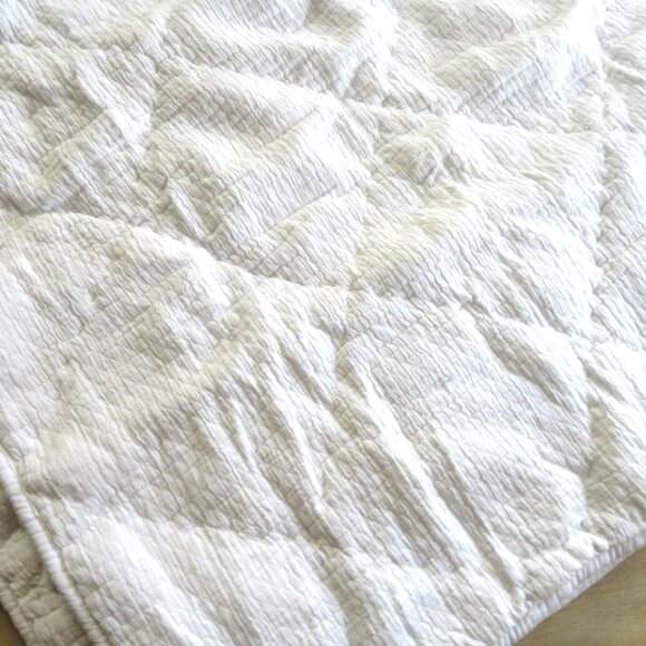 Macy's Hotel Collection White Quilted European Pillow Sham 26" X 26" Cotton - Picture 3 of 11